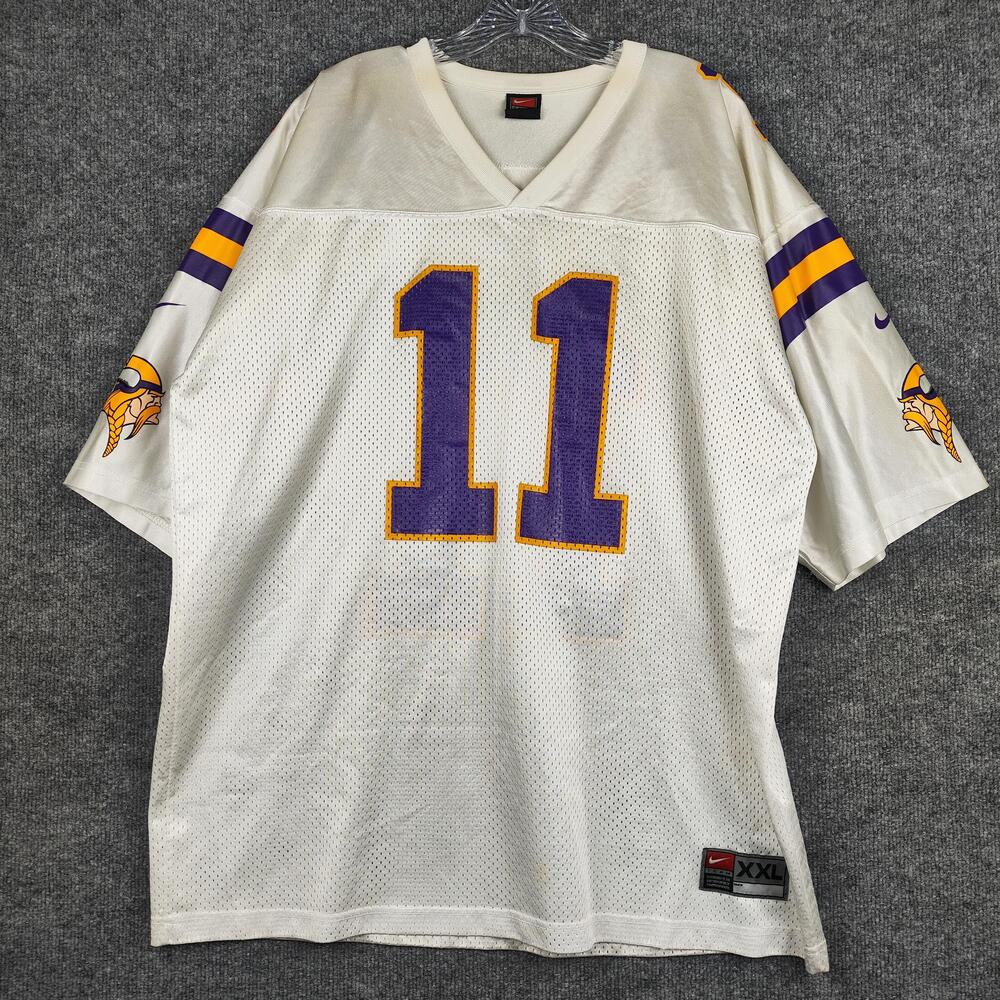Vintage Minnesota Vikings Jersey Mens 2XL White NFL Football Nike Culpepper 11